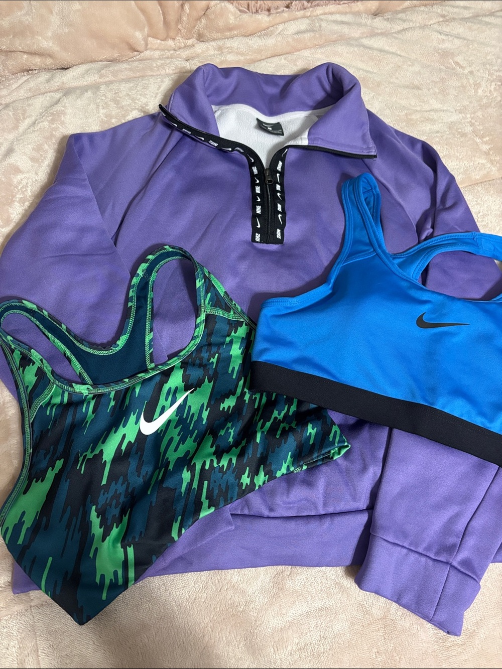 Nike sports bras and hoodie bundle